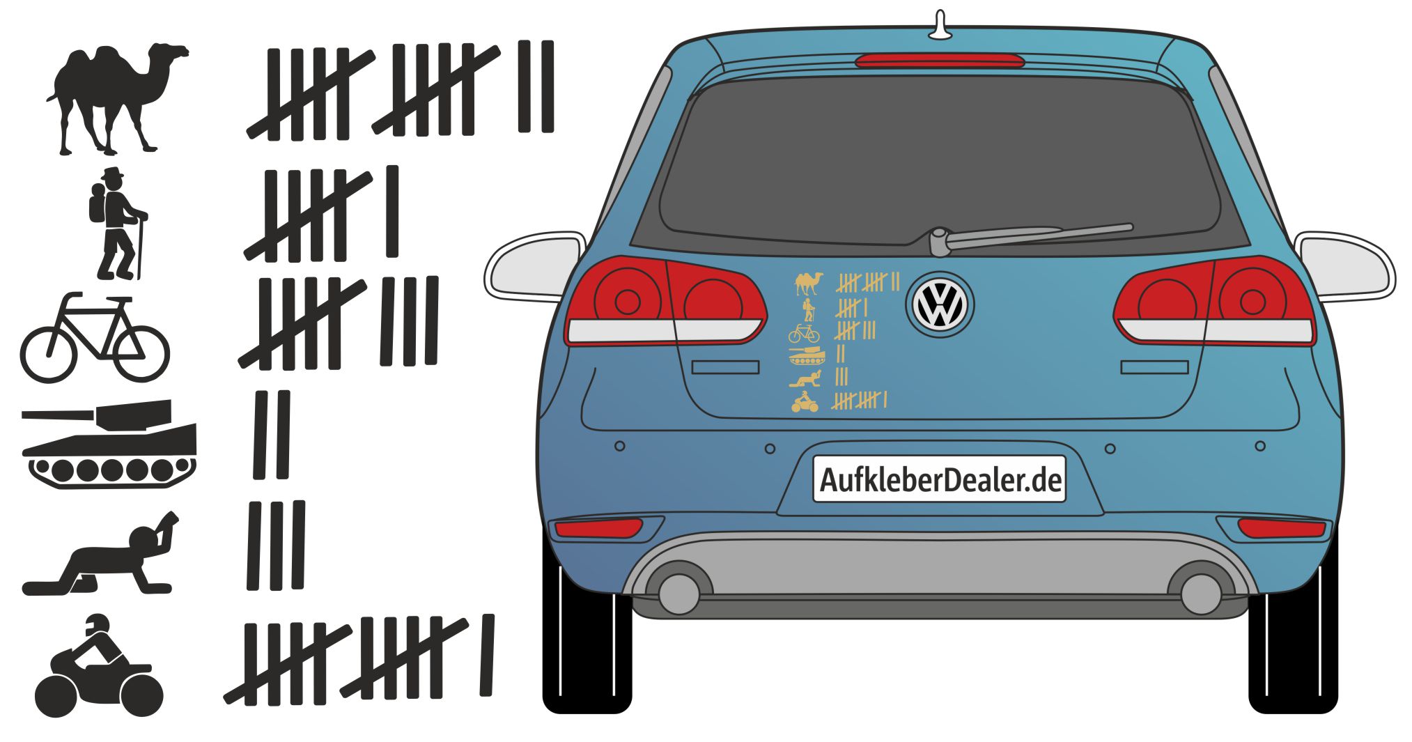 Autosticker Strichliste Abschussliste Als Aufkleber