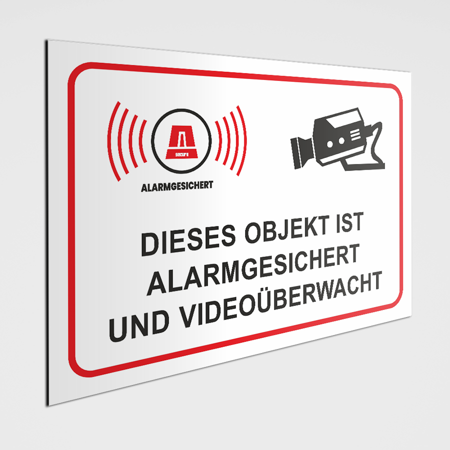 Achtung Videouberwachung Schild Achtung