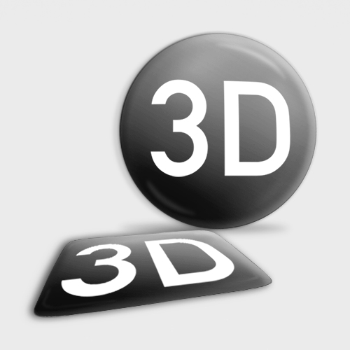 3D Gel Aufkleber transparent mit Druck