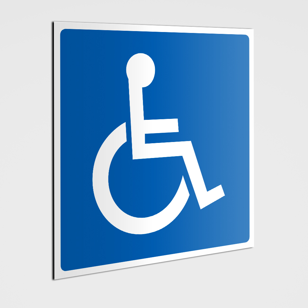 Behinderten Auto Parkausweis mit großen behinderten Aufkleber auf