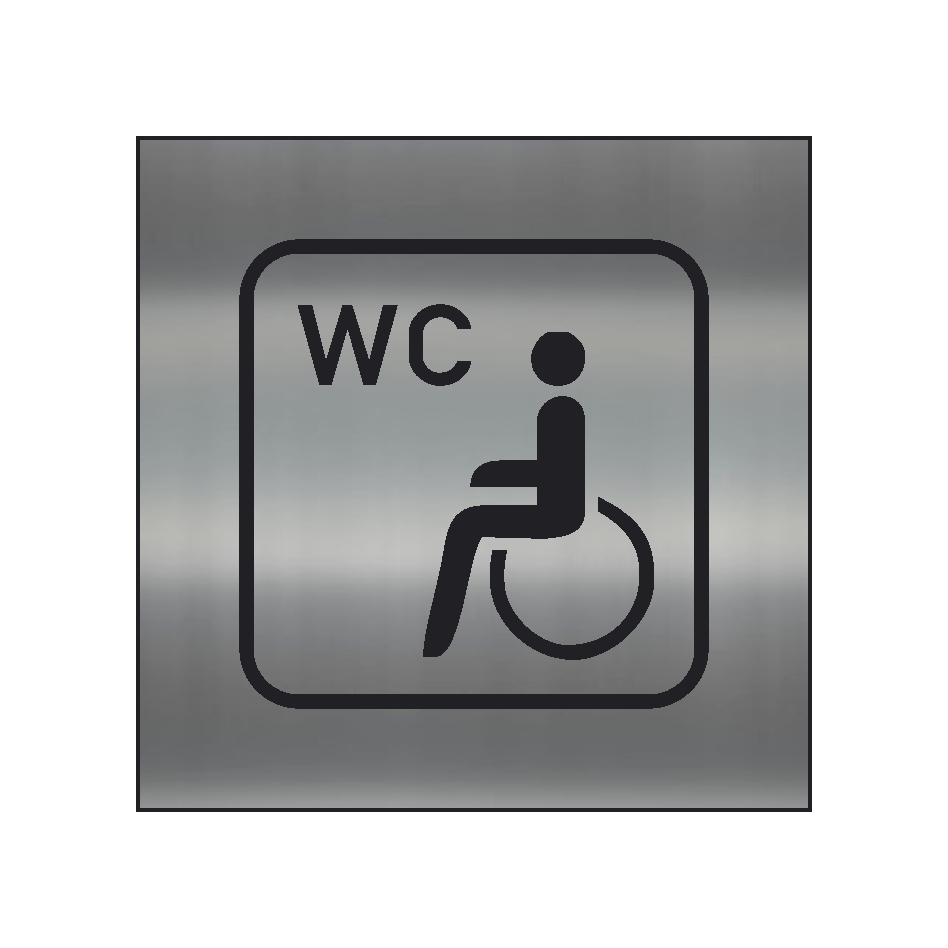 WC Hinweisschild, Behinderten-WC Schild-Aufkleber