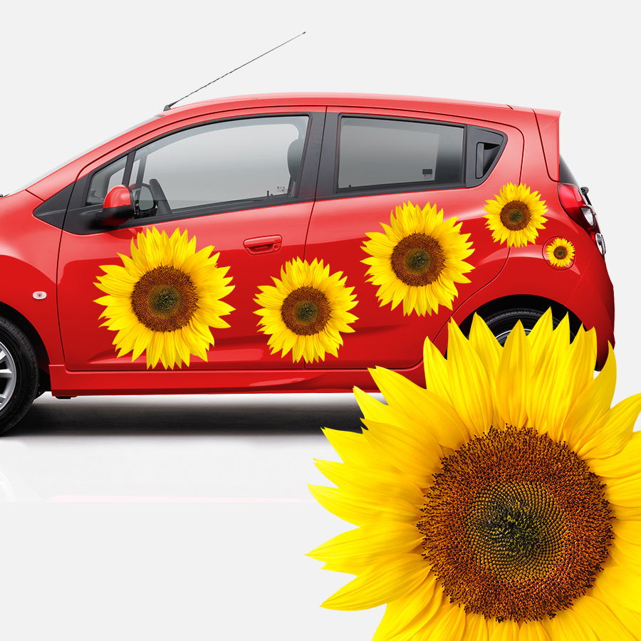 Aliauto Schöne Sonnenblume Auto Aufkleber Hohe Qualität Personalisierte Auto  Dekorative Blumen Aufkleber, 11*14CM - AliExpress