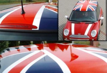 Autodachaufkleber Mini Union Jack - Englandflagge