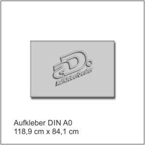 Aufkleber transparent DIN A 0