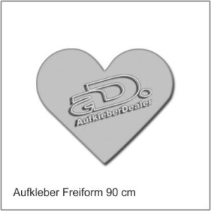 90 cm NEON-Aufkleber Freiform