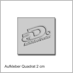 2 cm transparente Aufkleber