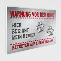 Warnung vor dem Hund! PVC Schild DIN A4