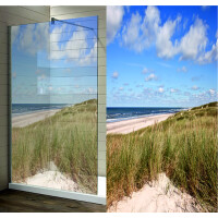 Glasdekor Dusche, Ostsee Druck auf Glasdekorfolie in...