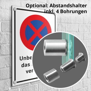 Befahren verboten Schild - Wunschtext w&auml;hlbar