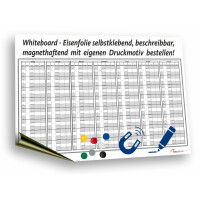 Whiteboard Folie, Eisenfolie selbstklebend, beschreibbar,...