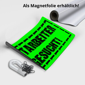 Mitarbeiter gesucht Magnetschild - Neonfarbig