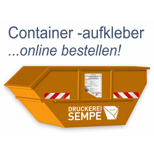 Container Aufkleber, mit stark haftenden Kleber!