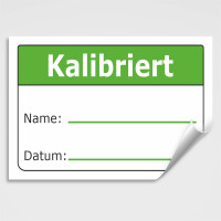 Aufkleber Kalibriert