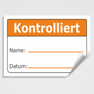 Aufkleber Kontrolliert