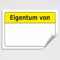 Aufkleber Eigentum von