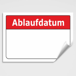 Aufkleber Ablaufdatum