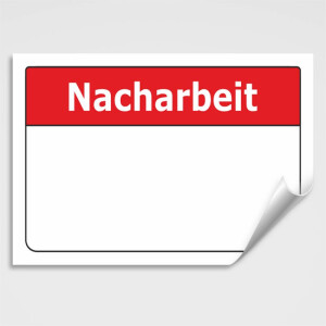 Aufkleber Nacharbeit