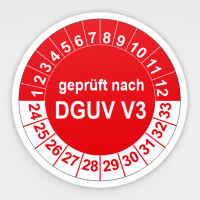 Prüfplaketten DGUV V3 (ehem. BGV A3) rot