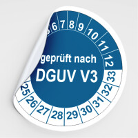 Prüfplaketten DGUV V3 (ehem. BGV A3) blau