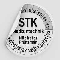 Prüfplaketten weiß (STK Medizintechnik)