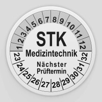 Prüfplaketten weiß (STK Medizintechnik)