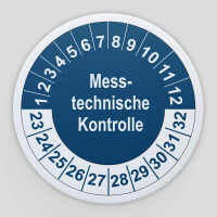 Prüfplaketten blau (Messtechnische Kontrolle)