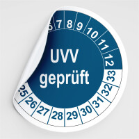 Prüfplaketten UVV geprüft