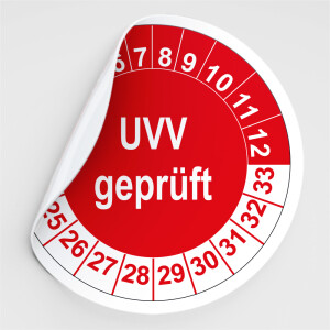 Pr&uuml;fplaketten gepr&uuml;ft nach UVV