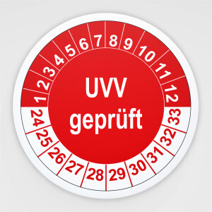 Pr&uuml;fplaketten gepr&uuml;ft nach UVV