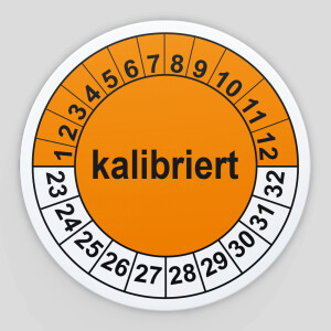 Pr&uuml;fplaketten kalibriert