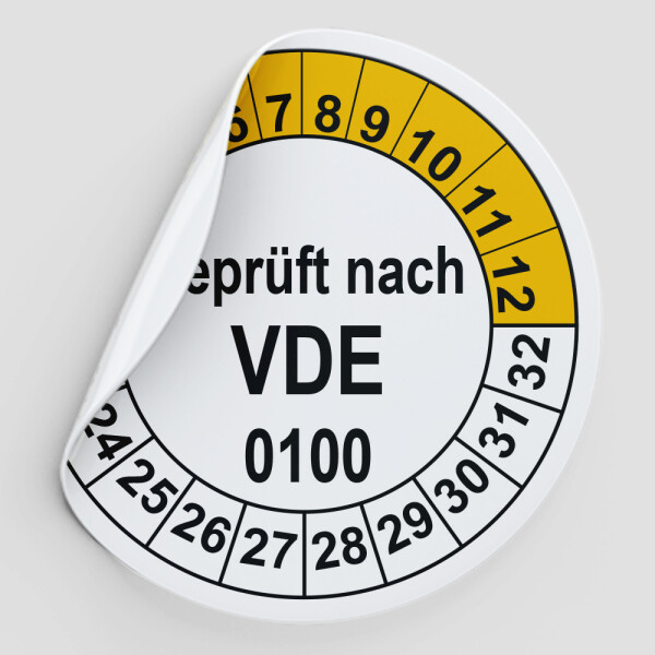 Prüfplaketten Geprüft nach VDE 0100