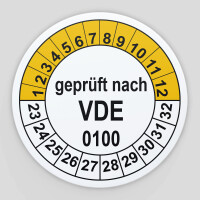 Prüfplaketten Geprüft nach VDE 0100