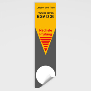 Grundplakette Leitern und Tritte BGV D 36