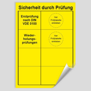 Grundplakette Erstpr&uuml;fung - Wiederholungspr&uuml;fung