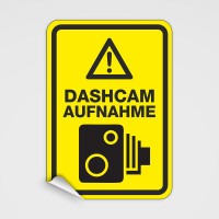 DASHCAM Aufkleber - Achtung Aufnahme