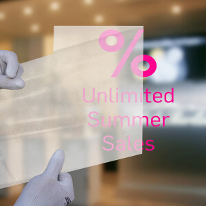 unlimited - unbegrenzter Summer Sales Aufkleber, Folienbuchstaben