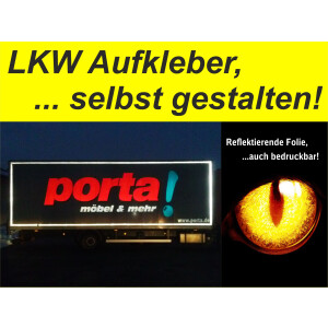 Aufkleber f&uuml;r LKW