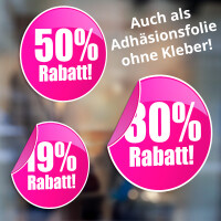 Rabatt Sale Prozente Schaufenstersticker