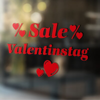 Schaufenster Aufkleber Valentinstag