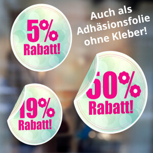 Sale Aufkleber f&uuml;r Schaufenster bestellen