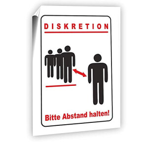 Aufkleber Bitte Abstand halten