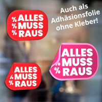 Alles muss raus Aufkleber oder Adhäsionsfolie