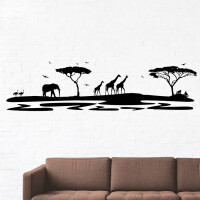 Wandtattoo Afrika Silhouette