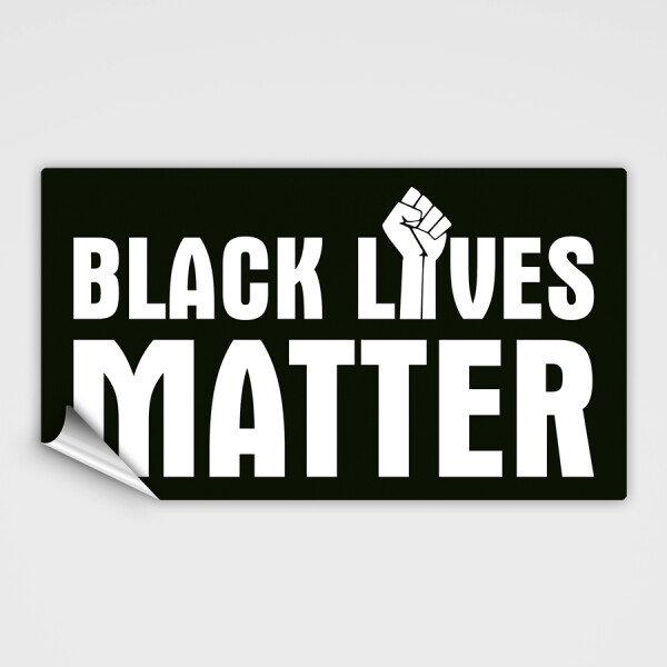 Sticker "black lives matter" quer