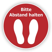 AufkleberDealer.de Bitte Abstand HALTEN Aufkleber RUND...