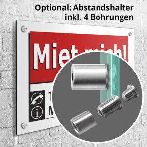 &quot;Miet mich!&quot; Schild - Aufkleber - Magnetfolie