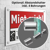 "Miet mich!" Schild - Aufkleber - Magnetfolie