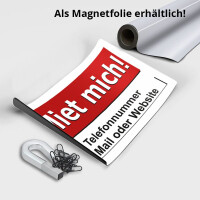 &quot;Miet mich!&quot; Schild - Aufkleber - Magnetfolie