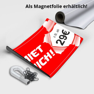 Miet mich - Aufkleber, Schild, Magnetschild