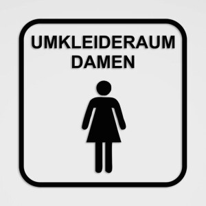 Umkleidekabinen Schild Damen, Aufkleber Symbol Umkleide,...